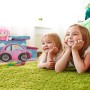 Relaxdays Sgabello Bambini Contenitore Giocattoli con Scomparto, Pieghevole Spazievole a Forma di Scuolabus 50 l, Poliestere, Sc