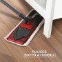 Vileda Revolution 163870 Turbo Sistema Lavapavimenti con Centrifuga, Pedale e 1 Panno in Microfibra, Nero/Rosso