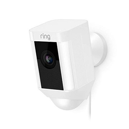 Ring Spotlight Cam Wired | Videocamera di sicurezza HD con faretto LED, allarme acustico, comunicazione bidirezionale