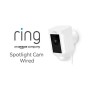 Ring Spotlight Cam Wired | Videocamera di sicurezza HD con faretto LED, allarme acustico, comunicazione bidirezionale
