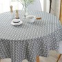 Tovaglia antipolvere in cotone e lino semplice e rotonda in stile nordico, per buffet, feste, cene in vacanza  Grey Arrow