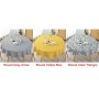 Tovaglia antipolvere in cotone e lino semplice e rotonda in stile nordico, per buffet, feste, cene in vacanza  Grey Arrow