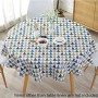 Tovaglia antipolvere in cotone e lino semplice e rotonda in stile nordico, per buffet, feste, cene in vacanza  Grey Arrow