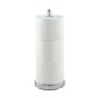 WENKO 16878100 Portarotolo Riserva Viterbo - per 3 Rotoli, Acciaio Inossidabile, 14 x 35 x 14 cm, Lucido