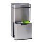 Relaxdays 10021222 Pattumiera Differenziatan con Sensore 60 L, 3 Scomparti, 2 Secchi Estraibili, Acciaio Inox HLP: 74,5 x 42 x 3