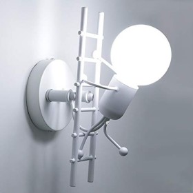 HAWEE Humanoid Creativo Lampada da Parete Interno Applique da Parete Moderna Lampada a Muro Applique Candelabro Max 60W E27 per 