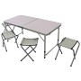 BAKAJI Tavolo Tavolino da Campeggio 120 x 60 cm Regolabile in Altezza Pieghevole Formato Valigia Facile da trasportare, Ideale p