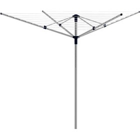 Gimi Garden Aluminium 50 Stendibiancheria da Giardino, Stendino Ombrello, Spazio di Stenditura 50 m, Alluminio, Bianco, 180 x 18