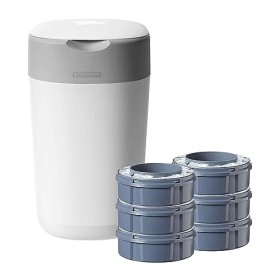 Tommee Tippee Sangenic Sistema avanzato di smaltimento pannolini Twist & Click con 6 ricariche, protezione anti-odore e anti-ger