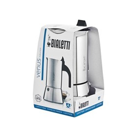 Bialetti Venus Caffettiera in Acciaio Inox, Adatta all'Induzione, Inossidabile, Argento, 4 Tazze