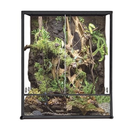 Rettili Planet Alluminio Elegance Terrario per Rettile 30 x 30 x h 45 Nero