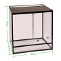 Rettili Planet Alluminio Elegance Terrario per Rettile 30 x 30 x h 45 Nero