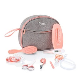 Babymoov A032004 Set per l'Igiene e Cura del Bambino, 9 Accessories, Rosa Peach