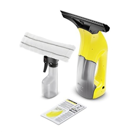 Kärcher WV 1 Plus - Aspiragocce a Batteria, Capacità Serbatoio 100 ml, Resa per Carica 18 Finestre, Ampiezza di Lavoro 250 cm,