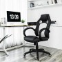 Songmics Poltrona Girevole da Ufficio, Direzionale, Ergonomica, Bianco