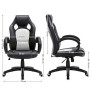 Songmics Poltrona Girevole da Ufficio, Direzionale, Ergonomica, Bianco