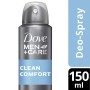 Dove, Men+Care, Deodorante spray Clean Comfort, 150 ml