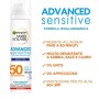 Garnier Ambre Solaire Spray Viso Protettivo IP 50 Advanced Sensitive, Protezione Alta, 75 ml