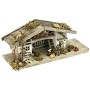 Unbekannt NK04 - Presepe in legno, con 3 statuette, in legno massiccio, 30 x 11 x 13 cm