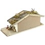 Unbekannt NK04 - Presepe in legno, con 3 statuette, in legno massiccio, 30 x 11 x 13 cm