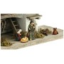 Unbekannt NK04 - Presepe in legno, con 3 statuette, in legno massiccio, 30 x 11 x 13 cm