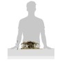 Unbekannt NK04 - Presepe in legno, con 3 statuette, in legno massiccio, 30 x 11 x 13 cm