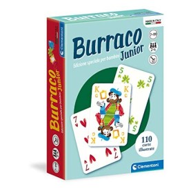 Clementoni- Carte da Gioco-Burraco Junior-Made in Italy-Giochi per Tutta la Famiglia (Versione in Italiano), 7 Anni+, 16291