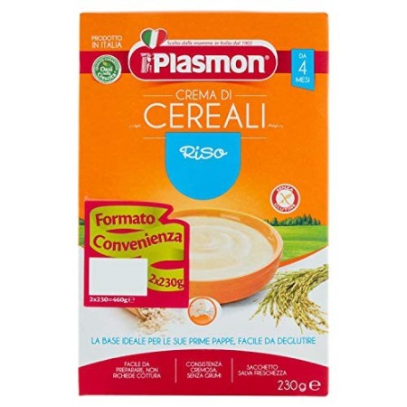 Plasmon Cereali Crema di Riso - 2 confezioni da 230 gr - Totale: 460 gr
