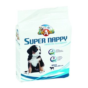 CROCI C6OI0012 - Super Nappy - Tappetini assorbenti per cani, 90x60 cm, Confezione da 10 pezzi