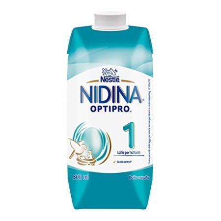 Nestlé Nidina OPTIPRO 1 HM-O Latte Liquido per Lattanti (dalla nascita), 12 Brick da 500 ml
