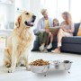 Relaxdays 10019115_395 Ciotole Rialzate per Cani in Acciaio Inox con Supporto, Scodella Doppia per Gatti in Set, 0,85 l Ciascuna