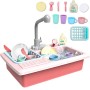 deAO Lavello da Cucina Elettronico Lavandino Giocattolo per Lavare i Piatti Accessorii da Cucina per Bambini Set Giochi di Imita