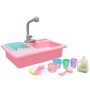 deAO Lavello da Cucina Elettronico Lavandino Giocattolo per Lavare i Piatti Accessorii da Cucina per Bambini Set Giochi di Imita