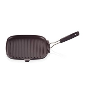 Le Creuset Bistecchiera in Ghisa, Piatto grill Quadrato, Ø 24 cm, Adatta a Tutte le Fonti di Calore incl. Induzione, Nero