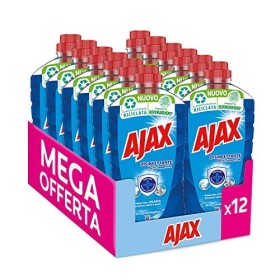 Ajax Detersivo Pavimenti Disinfettante Multisuperficie, Detergente Liquido Multiuso, Elimina Fino al 99,999% Dei Batteri, senza 