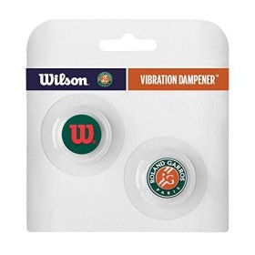 Wilson Roland Garros, WR8402001001 Gommini Antivibrazione, Verde/Blu/Bianco, 2 Pezzi