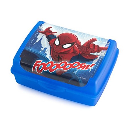 Lulabi Marvel Spiderman, Contenitore Porta Pranzo, Plastica, Blu