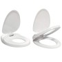 Sedile Wc Copri Water Tavoletta Vaso Universale Bianco Polipropilene PP Baby Family Sistema Soft Closing Bagno