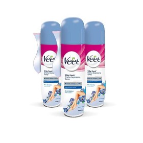 Veet Crema Spray Pelli Sensibili, 150 ml, Confezione da 3 Pezzi