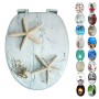 OGOMONDO Sedile Wc Copri Water Universale Frizionato Colorato Fantasia MDF Chiusura Rallentata