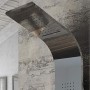Colonna Doccia 004 Termostatica Acciaio Inox 4 Funzioni Getto A Cascata 2 Bocchette Idro Lombari L20xP44xH165