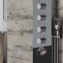 Colonna Doccia 004 Termostatica Acciaio Inox 4 Funzioni Getto A Cascata 2 Bocchette Idro Lombari L20xP44xH165