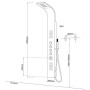 Colonna Doccia 004 Termostatica Acciaio Inox 4 Funzioni Getto A Cascata 2 Bocchette Idro Lombari L20xP44xH165