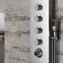 Colonna Doccia 004 Termostatica Acciaio Inox 4 Funzioni Getto A Cascata 2 Bocchette Idro Lombari L20xP44xH165