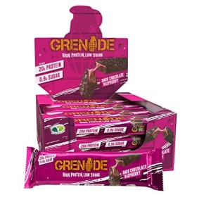 Grenade Carb Killa Barretta Proteica a Basso Contenuto di Carboidrati, Dark Chocolate Raspberry, 12 x 60 g