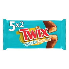 Twix Salted Caramel - Biscotto al cioccolato ricoperto di caramello salato 5x2, 230G