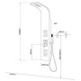 Colonna Doccia 001B 3 Funzioni Acciaio Inox 2 Bocchette Idro Lombari L20xP44xH140