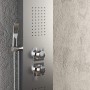 Colonna Doccia 001B 3 Funzioni Acciaio Inox 2 Bocchette Idro Lombari L20xP44xH140