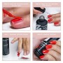 Kit Semipermanente Unghie Professionale • Set Manicure Completo 6 Smalti Primer Base Top Coat Lampada UV Led 48W Lime Remover 