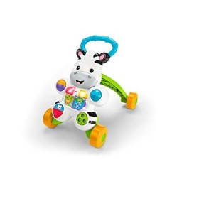 Fisher Price Zebra Primi Passi Spingibile, Giocattolo Elettronico Educativo con Musica e Suoni, per Bambini di 6 + Mesi, DLD91